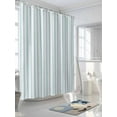 thumbnail image 5 of Blue Striped Waterproof Fabric Shower Curtain, Blue White Stripes Farmhouse Shower Curtain for Bathroom Curtains Bathtubs Hotel Washable Shower Curtains with 12 Hooks Stall 54x78in, 5 of 6