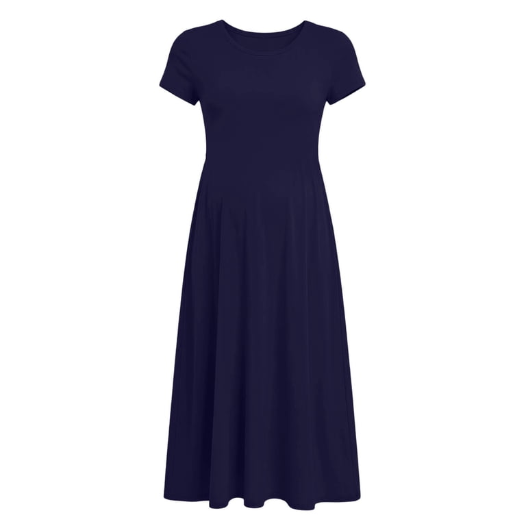 navy blue dress for baby girl Maternity V Neck Dress Women's Rib Knit Long Sleeve Midi Dress Baby Shower  Sweater Fall Dresses main image 0