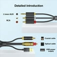 thumbnail image 4 of 2X Cable de Conversión de Audio Digital A Analógico, SPDIF Digital/Óptico y Coaxial A Analógico L/R y Cable de Audio Estéreo AUX de 3,5 mm, 4 of 5