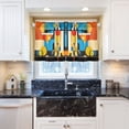 thumbnail image 5 of Yayeee Kitchen Curtains Tier Pair Light Filtering 27"x36" Rod Pocket Short Cafe Window Panel, Modern Cocktails, 5 of 7