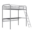thumbnail image 1 of DHP Metal Loft Bed with Desk, 1 of 9