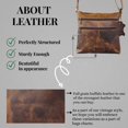 thumbnail image 3 of Madosh, Leather Crossbody Bag For Women Brown Shoulder Handmade Classic Purse Girls Side Sling, 3 of 6