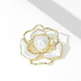 thumbnail image 3 of Eoperou Women Brooch Camellia Faux Pearl Anti-slip Wear-resistant High-end Coat Collar Hat Scarf Decoration Clothes Pin Garment Jewelry, 3 of 8