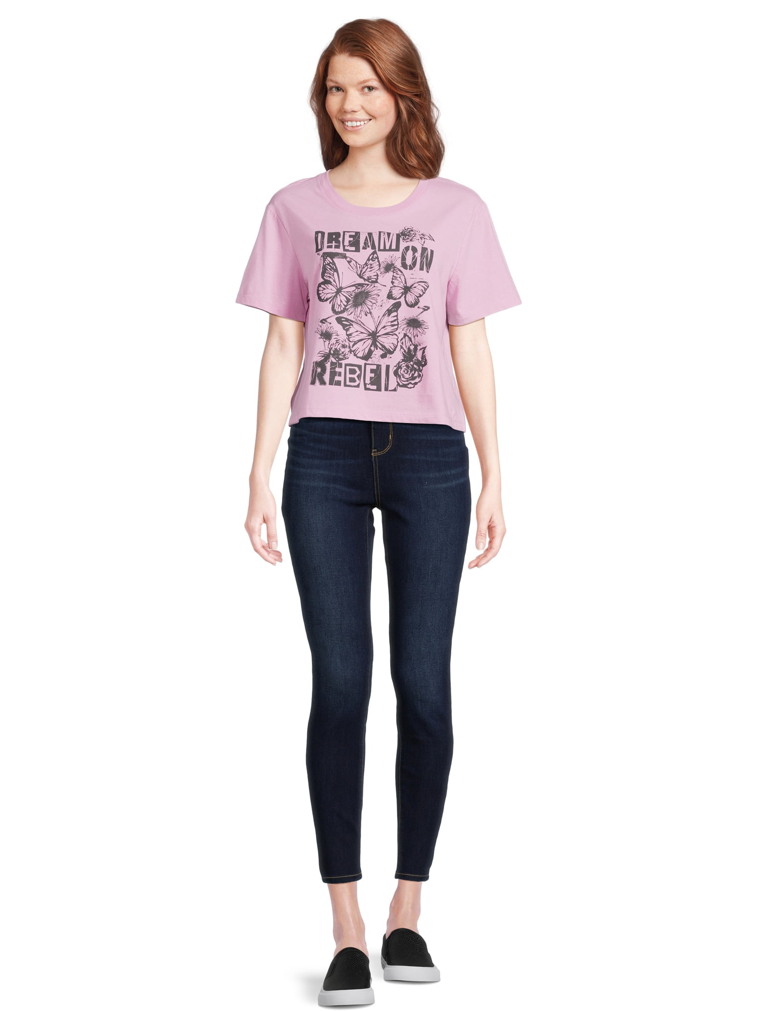 Self Esteem Juniors Crewneck Boyfriend Graphic Tee, Sizes S-XL