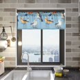 thumbnail image 2 of Ryvnso Birds on Blue Window Valance Kitchen Farmhouse Rod Pocket Short Curtain 54x18 inch, 2 of 6