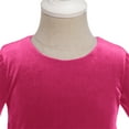 thumbnail image 3 of IBTOM CASTLE Toddler Baby Girls Long Sleeve Velvet Dress Fall Winter Princess Christmas Birthday Party Bowknot Tulle Tutu Dress 3-4 Years Hot Pink, 3 of 8