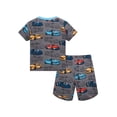 thumbnail image 3 of QEFJNO 2-8Y Kids Boys Cotton Pajamas Set 2PCS Short Sleeve Top and Shorts for Toddler Boys Cars Printed Pjs Summer, 3 of 10
