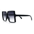 thumbnail image 6 of Womens Squared Rectangle Thick Plastic Butterfly Chic Fashion Sunglasses Black - Smoke, 6 of 8
