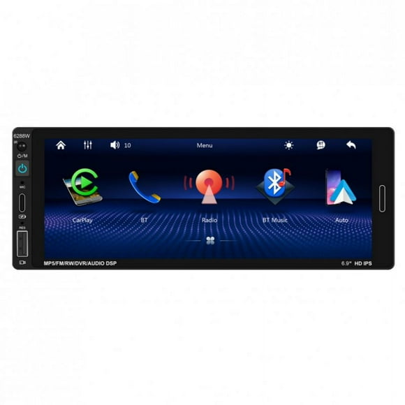 Stéréo de Voiture Sans Fil à DIN Unique pour Carplay Android Auto, Radio de Voiture 6,86 Pouces, Prise en Charge de la Norme Mirror Link