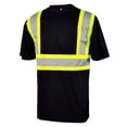 thumbnail image 1 of Camiseta de seguridad L&M negra de alta visibilidad, clase 3, talla pequeña, 1 of 2