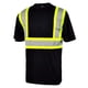 thumbnail image 1 of Camiseta de seguridad L&M negra de alta visibilidad, clase 3, talla pequeña, 1 of 2