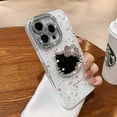 thumbnail image 4 of Cute Cartoon Sanrio Hello Kitty 3D Bow Bling Glitter Makeup Mirror Phone Case For iPhone 17 16 15 14 13 12 11 Pro Max Cover, 4 of 9
