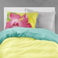 thumbnail image 2 of Hot Pink Hibiscus by Malenda Trick Fabric Standard Pillowcase, 2 of 2