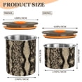 thumbnail image 3 of Snake Print Airtight Coffee Bean Canister 30oz Food Storage Containers with Lids For Gournd, Tea, Sugar, Flour, Rice, Cereal, Candy Cookie Jar, 3 of 8