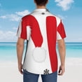 thumbnail image 5 of Cauagu HOHOHO Christmas Print Hawaiian Shirt for Men,Casual Short Sleeve Button Down Shirts Summer Beach Men's Regular-Fit Short-Sleeve Print Shirt -Large, 5 of 6