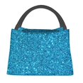 thumbnail image 1 of Fotbe Blue Glitter Bolsa Térmica Portátil con Estampado, Bolsa de Entrega de Alimentos Aislada, Bolsa Reutilizable de Gran Capacidad para Comidas y Supermercado, 1 of 6