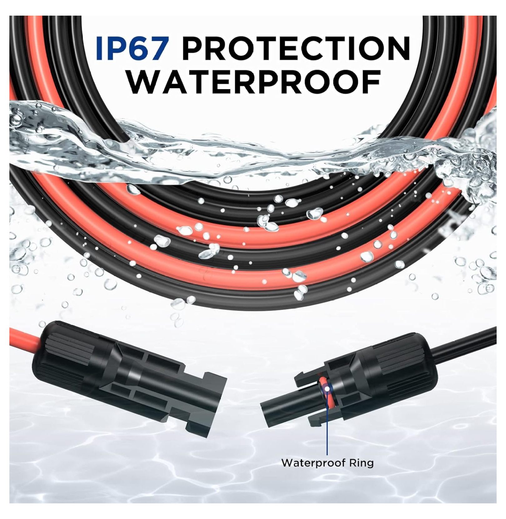 XT60 to MC-4 3-in-1 Connectors Y Branch Parallel Adapter Cable for Solarpowa 200 and Solarpowa400 Solar Panel, Fast CellPowa 2500 Power Station, IP67 Waterproof, 9.84ft