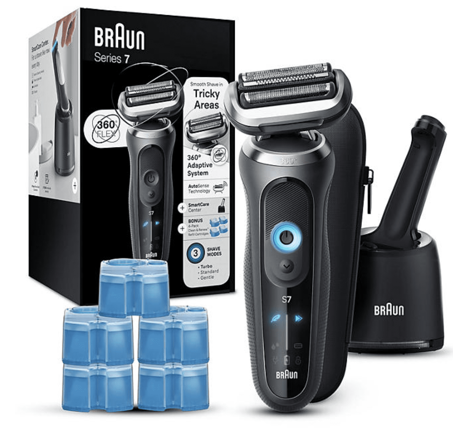 Braun Series 8 8453cc Electric Shaver for Men, 3+1 Head with Braun Series 8 8453cc Electric Shaver for Men, 3+1 Head with