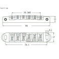 thumbnail image 5 of Puente de guitarra eléctrica Yuyangstore Roller Bride negro con Tornillos, 5 of 5