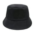 thumbnail image 1 of Sombrero de pescador liso con circunferencia de 50-54 cm para niños, para exteriores, para uso informal, con protección solar, color negro, 1 of 5