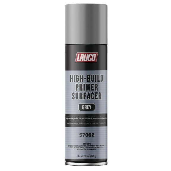 LAUCO Grey High-Build Primer Aerosol 13 oz, Heavy Fill Automotive Surfacer for Paint Prep on Metal, Aluminum, Plastic & Fiberglass 57062