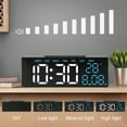 thumbnail image 5 of Unique Bargains Dimmable Digital LED Alarm Clock Blue 7.1"L x 1.4"W x 2.6"H, 5 of 6