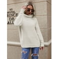 thumbnail image 2 of Sherrylily Women Turtleneck Sweaters Batwing Sleeve Casual Pullover Loose Sweater, 2 of 7
