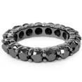thumbnail image 2 of Pompeii 5ct Round Black Diamond Eternity Womens Wedding Ring 14K Black Gold Wedding Band, 2 of 4