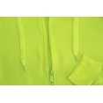 thumbnail image 3 of Men’s Neon High Visibility Sweater Pullover & Zipper Hoodie Fleece Sweatshirt (Neon Yellow Zip Up, L), 3 of 3
