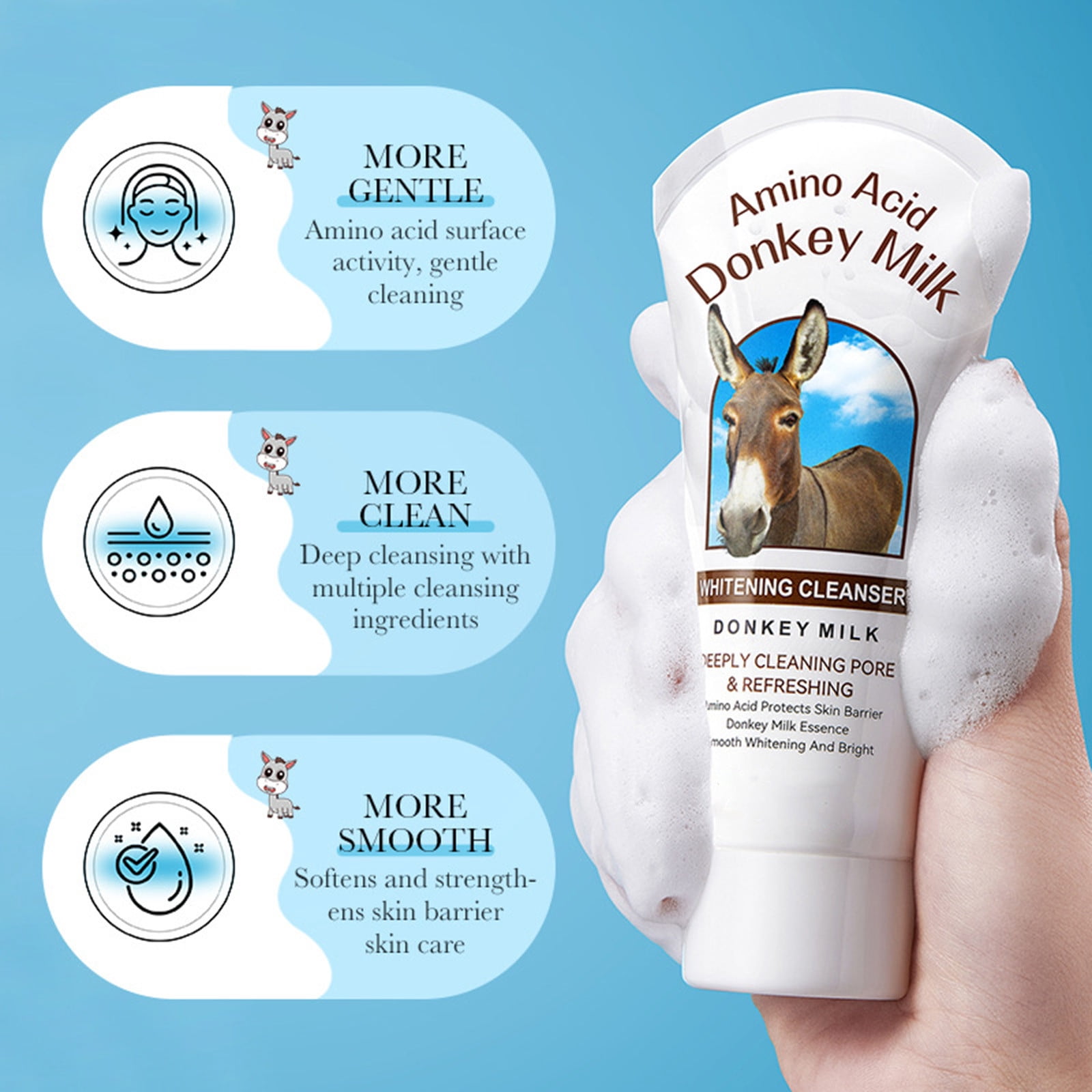 Face Wash Dry Skin Eyelash Extension Wash Foaming Face Wash down There Wash Thursday Plantation Face Wash Facial Globes Face Massage Head Remover Creme Hair for Face Mens Facial Travel Size Gentle