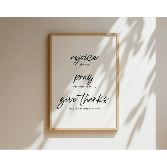 1 Thessalonians 5 Bible Verse Wall Art, Christian Home Decor, Christian Wall Art, Bible Verse Poster, Minimalist Wall Art, Modern Wall Decor, 8x12 UNFRAMED