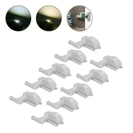 

Fugacal 10pcs LED Cabinet Inner Hinge Sensor Light Bedroom Closet Wardrobe Cupboard Night Light