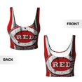 Cincinnati_Reds Women's Workout Crop Tank Top Racerback Yoga Tank Tops