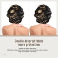 thumbnail image 2 of Rateoe Gold Rose Skull Pattern Silk Satin Hair Bonnet for Sleeping, Adjustable Sleep Cap Turban for Women , Curly Straight Hair Long Large Braid, 2 of 6