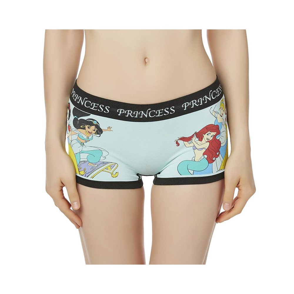 Disney Women's Seamless Boyshort Panties Classic Cartoon Characters, Disney Princess, Size