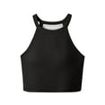 thumbnail image 4 of Leesechin Women Ribbed Fitness Crop Tops with Built in Bra Yoga Tank Top Tight Fit, 4 of 6