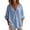*Blue, variant on VBVC Women's Cotton Linen V Neck Button Blouse, Ladies' Loose Fit Long Sleeve Top, Casual Work Office Tunic Shirt For Women, Blue , S-2XL
