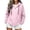 Pink, variant on yillto Womens Jackets Sweatshirt Coats Full Zip up Hooded Long Sleeve Loose Fitting Jacket with Pockets