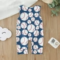 thumbnail image 7 of TAIAOJING Infant Boys Summer Sleeveless Jumpsuit Cartoon Baseball Print Outwear For Children Clothes For 3-6 Months, 7 of 7