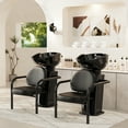 thumbnail image 2 of Baasha Professional Shampoo Chair and Bowl Set for Salon, Adjustable Shampoo Bowl with Headrest, Memory Foam Cushion, Shampoo Chair Ergonomic Design for Ultimate Comfort, 2 of 7