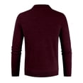 thumbnail image 4 of JTieacloth Pullover Casual Sweater Autumn And Winter Men's Sweaters Sweater Casual Solid Color Pullover Men(Red), 4 of 5