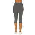 thumbnail image 4 of Pitauce Skirted Leggings for Women UPF 50+ Tennis Golf Skorts Capris Gym Yoga Capri Legging with Skirts S-2XL, 4 of 7