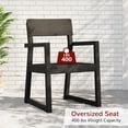 thumbnail image 6 of Patio Chair with Backrest, Outdoor Dining Chairs with All-Weather HIPS , 400 lbs Weight Capacity, Black, 6 of 9