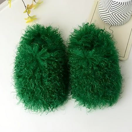 XGUANGZHP Cozy All-Season Faux Slippers - Soft Sole Warm Comfort | Easy Slip-On | Elegant Solid Color Indoor Shoes