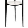 thumbnail image 5 of JONATHAN Y Seraphina 24.75" Industrial 2-Tier Metal Frame Drink Table and Decorative End Table with White Marble Round Top, Black/White, END3004A, 5 of 5
