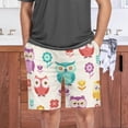 thumbnail image 7 of GZHJMY Owl Pajama Pants Short for Men, Lounge Pants Lightweight Men Pajama Bottoms with Drawstring Pockets, Christmas New Year Birthday Gifts, Small, 7 of 7