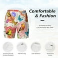 thumbnail image 5 of Balery Flowers And Birds Watercolor Mens Swim Trunks Swim Shorts for Men Quick Dry Inseam Beach Shorts with Compression Liner Pocket-Small, 5 of 9