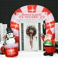 Coolmade 8 Ft Lighted Christmas Inflatable Archway, Inflatable Santa