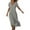 Grey, variant on Youmylove Women's Summer Shirt Dress Linen V Neck Short Sleeve Loose Casual Dress For Women Solid Color Comfortable Day Dress Long Dress Vacation Outfits