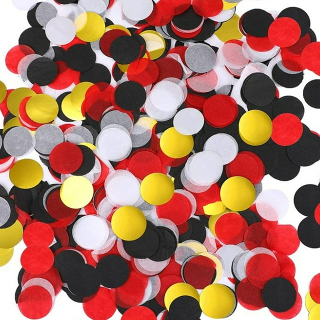 Langgg Mixing color wedding with scattered round paper scraps